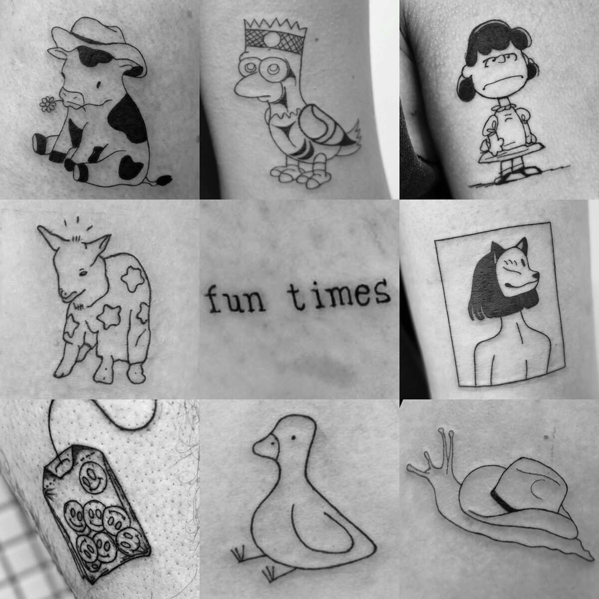 Funny Fine Line Tattoos