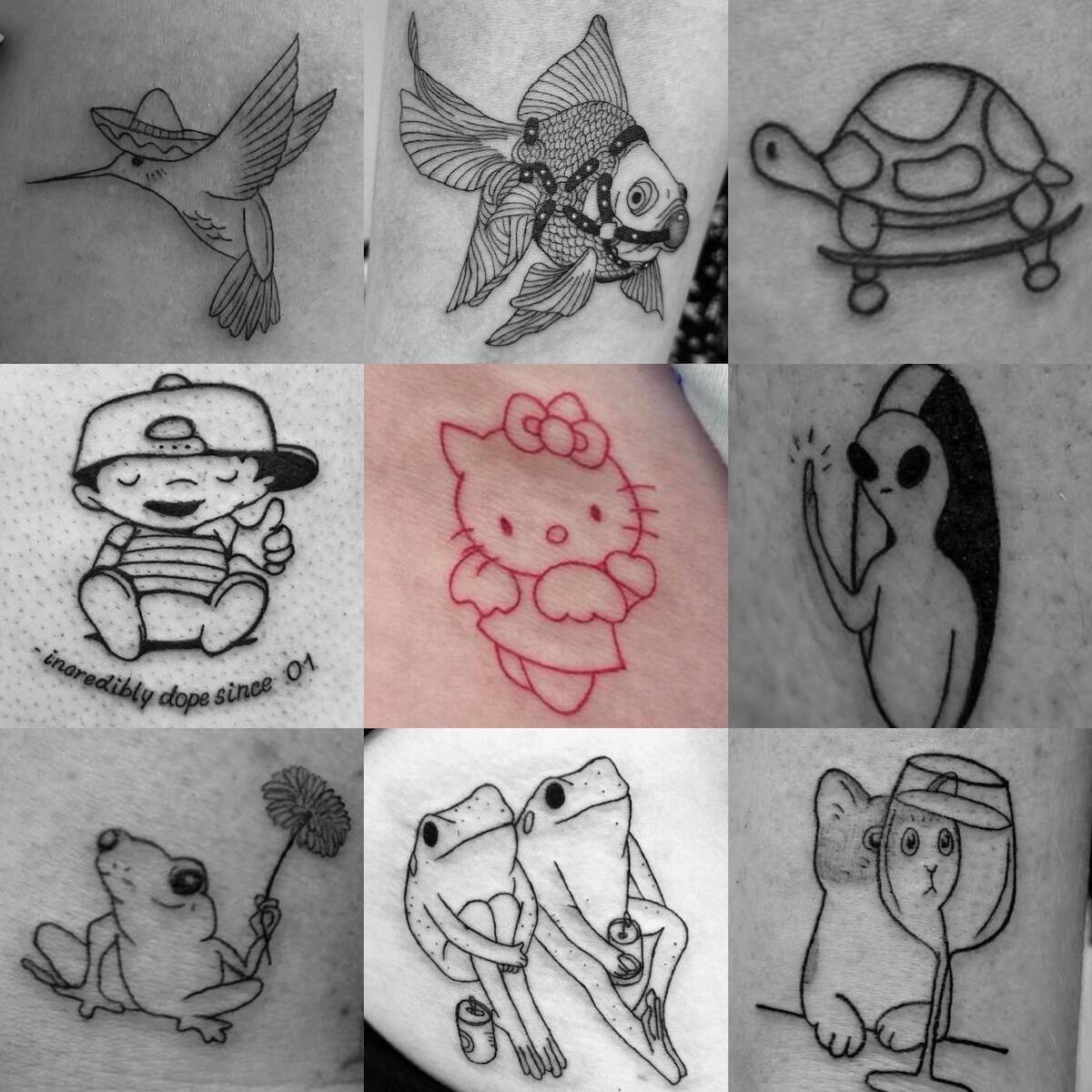 Funny Fine Line Tattoos