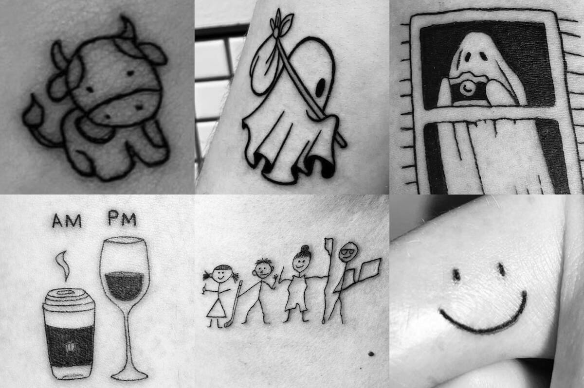 Funny Fine Line Tattoos